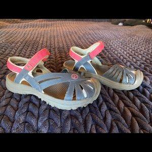 Kids Keen Navy & Pink Covered Toe Sandals